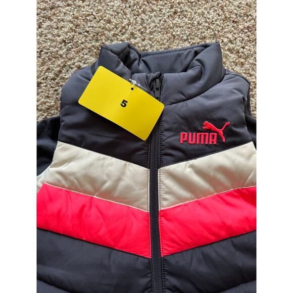 NEW!! PUMA Kids bundle outfit, Puffer vest, shirt & leggings, size 5, - Picture 5 of 5